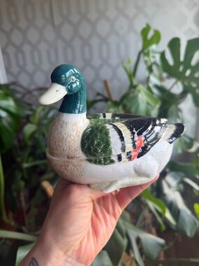 Vintage Mallard Duck Trinket/Jewelry Dish